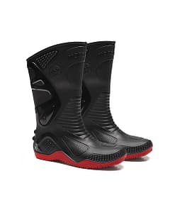 Bota Moto Lluvia Impermeable Motosafe Suela Roja MundoTrabajo