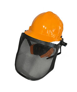 Casco Con Protección Visual y Auditiva Para Motosierra