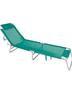 Silla Reposera Camastro Aluminio Mor Plegable Verde