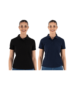 Remera Polo Dama Manga Corta Pack 2