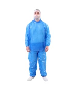 Conjunto Pantalón Y Bata Descartable Azul