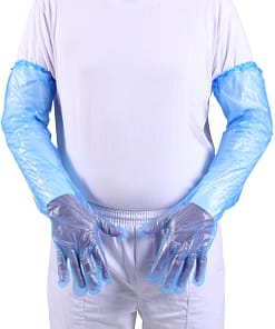 Guante Largo Azul Descartable Pack 100u