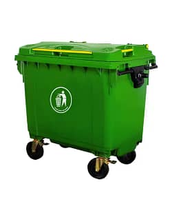Contenedor Tacho Residuos 660 Ltrs Tapa Y Ruedas