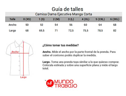 Camisa De Vestir Ejecutiva Dama Manga Corta - Imagen 3