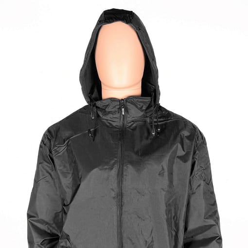 Campera De Nylon Forro Polar Hombre Negra - Imagen 3