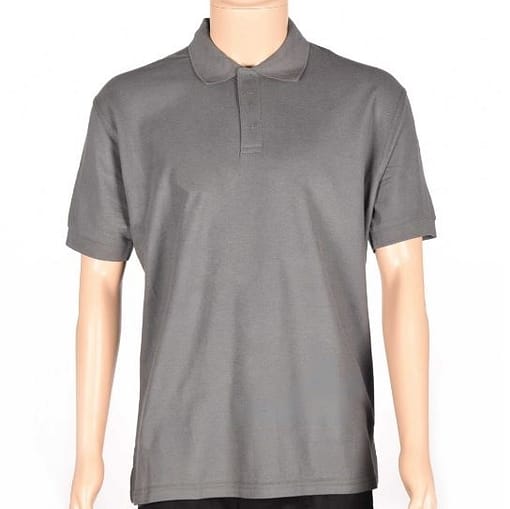 Remera Polo Manga Corta Hombre Gris Oscuro
