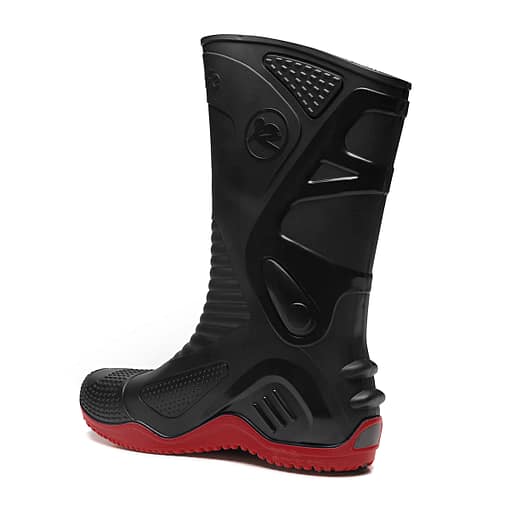 Bota Moto Lluvia Impermeable Motosafe Suela Roja MundoTrabajo
