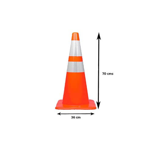 Cono Reflectivo Con Memoria 70cm Pvc - Imagen 2