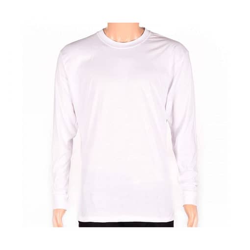 Remera Básica Classic Manga Larga Blanca