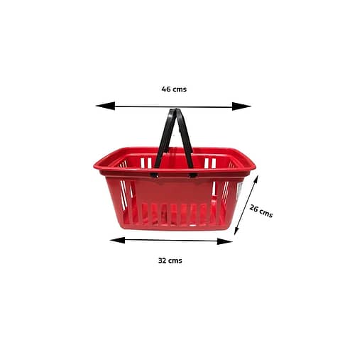 Cesto Canasto Supermercado Asa Rojo 21.4 L - Imagen 2