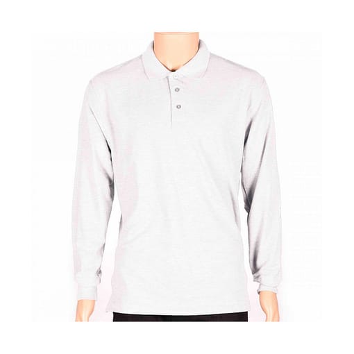 Remera Polo De Manga Larga Blanca