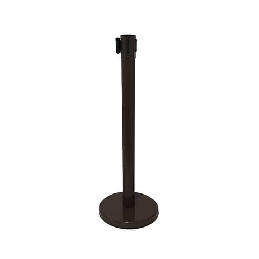 Poste Metálico Separador Filas Negro