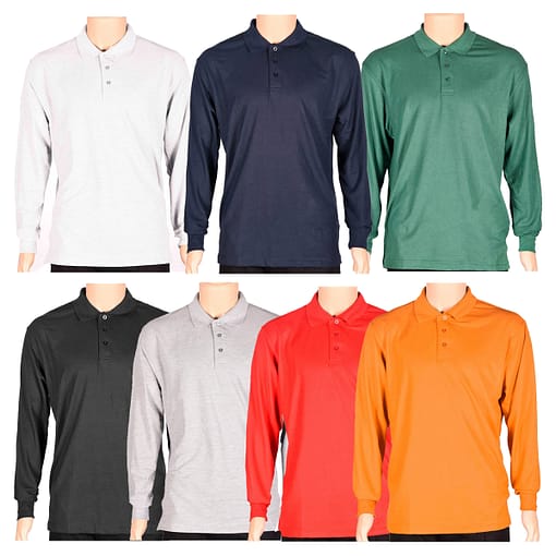 Remera Polo Hombre Manga Larga Colores Varios