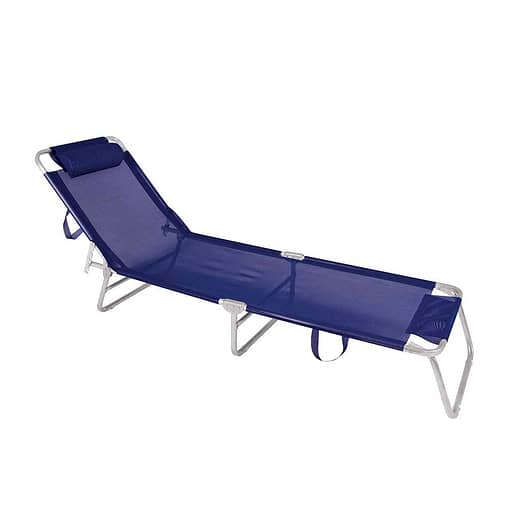 Silla Reposera Camastro Aluminio Mor Plegable Azul M