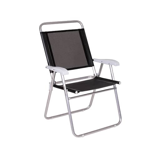 Silla Playera Mor Aluminio Master Plus Negra