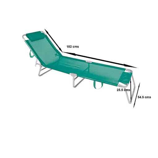 Silla Reposera Camastro Aluminio Mor Plegable Azul M - Imagen 2