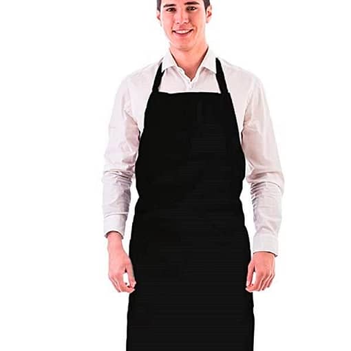 Delantal Cocinero Chef Tela Negro - Imagen 6