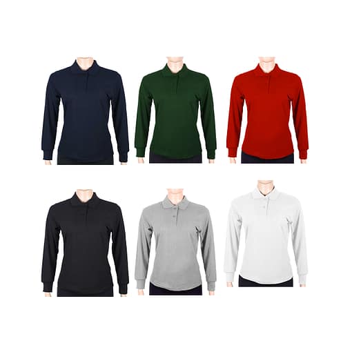 Remera Polo Dama Manga Larga