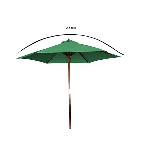 Sombrilla De Jardín Verde 2.5 Mts - Imagen 2