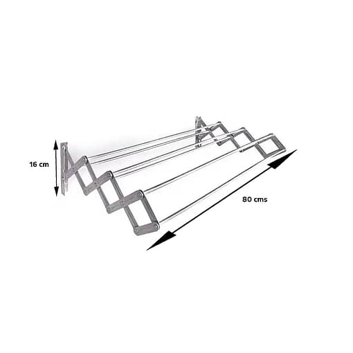 Tendedero Plegable Pared Aluminio 80cm - Imagen 2