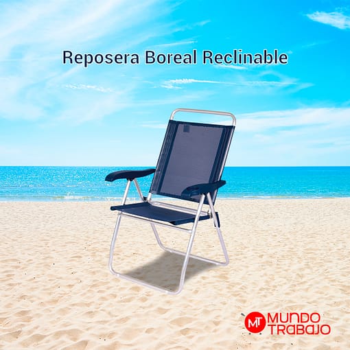 Silla Playa Reposera Aluminio Mor 4 Posiciones Boreal - Imagen 4