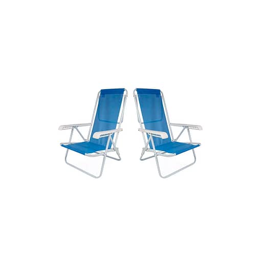 Silla De Playa Sannet Reclinable 8 Posiciones Acero Pack 2