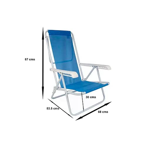 Silla De Playa Sannet Reclinable 8 Posiciones Acero - Imagen 2