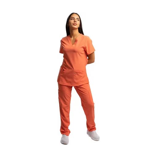 Conjunto Médico Enfermero Dama Uniforme Elastizado Coral - Imagen 2