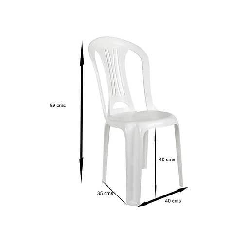 Silla Plástico Mor Reforzada Sin Posabrazos Bistró Pack 6 - Imagen 2
