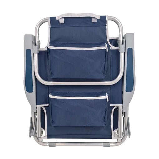 Silla Reposera Reforzada 100kg Plegable Aluminio Mochila - Imagen 5
