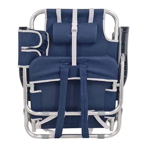 Silla Reposera Reforzada 100kg Plegable Aluminio Mochila - Imagen 3