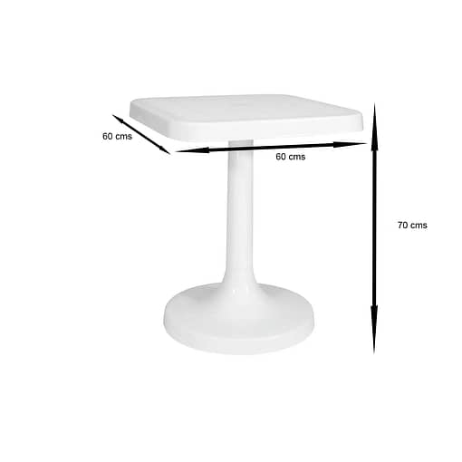 Mesa De Plástico Blanca Jardín Iguazu - Imagen 2
