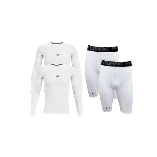 Set Deportivo Térmico X2 Remeras Manga Larga + Calzas Cortas - Imagen 2