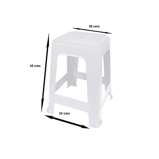 10 Bancos Banqueta Taburete Plástico Apilables Mor - Imagen 2