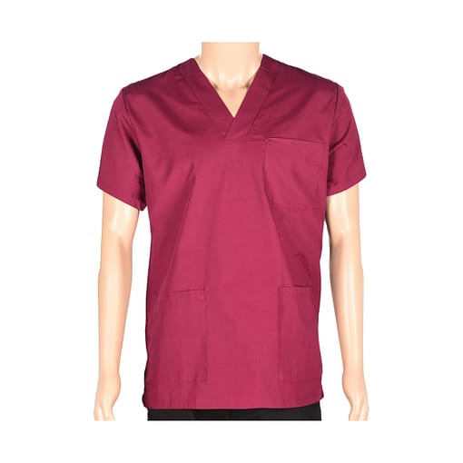 Conjunto Médico Enfermero Casaca Pantalón Bordeaux - Imagen 2