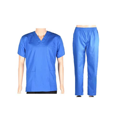 Conjunto Médico Enfermero Casaca Pantalón Azul Francia