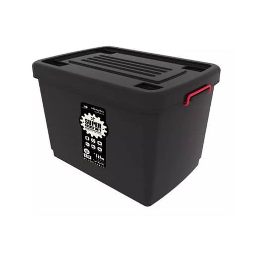 Set X5 Caja Baúl Organizador Con Ruedas Apilable 95 Lts - Imagen 4