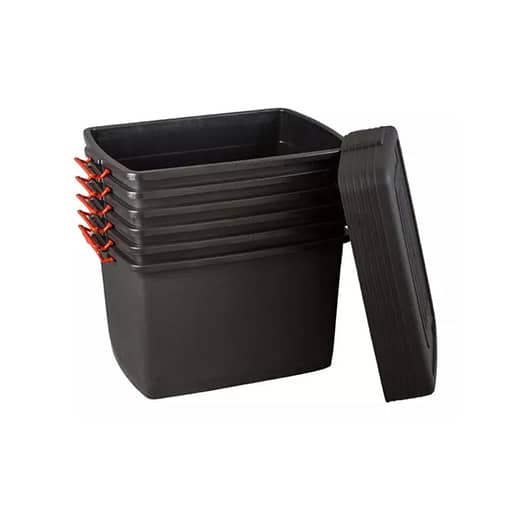 Set X5 Caja Baúl Organizador Con Ruedas Apilable 95 Lts - Imagen 8