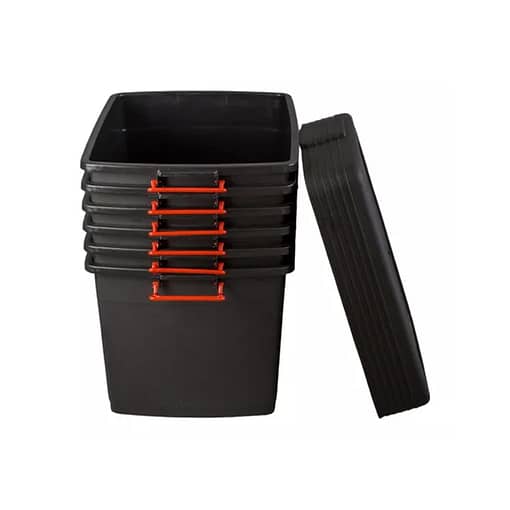 Set X5 Caja Baúl Organizador Con Ruedas Apilable 95 Lts - Imagen 9