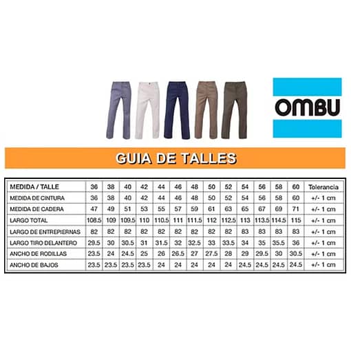 Pantalón Cargo Hombre Trabajo Ombu 100% Algodón - Imagen 8