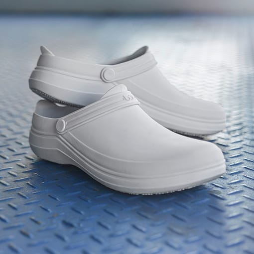 Zapato Zueco De Goma Antideslizante Blanco