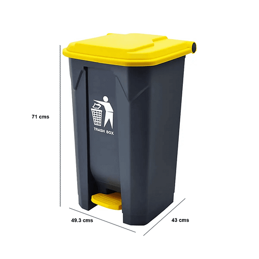 Papelera Tacho De Basura Contenedor Pedal 80 Ltrs - Imagen 2