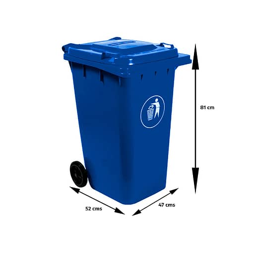 Contenedor Tacho Residuos 100 Ltrs Tapa Y Ruedas - Imagen 2