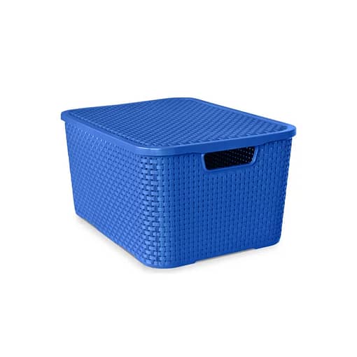 Caja Organizadora Plástica Simil Ratan 20 Lts