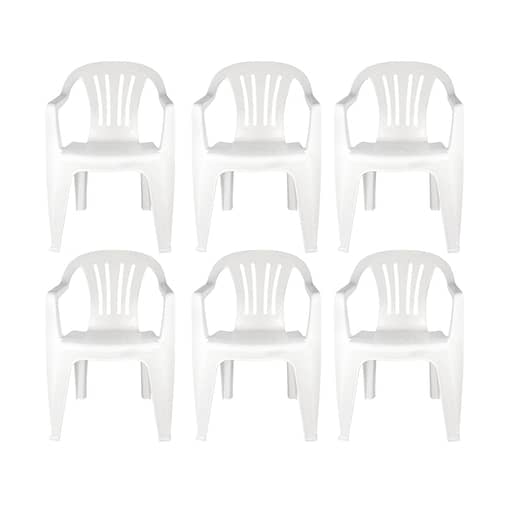 Silla Plástico Mor Reforzada Con Posabrazo Bela Vista Pack 6 - Imagen 3