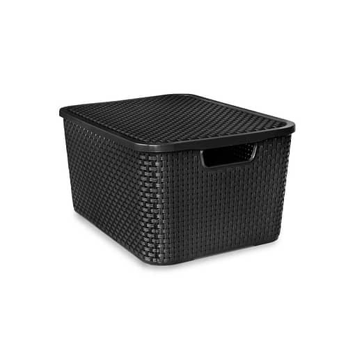 Caja Organizadora Plástica Simil Ratan 20 Lts - Imagen 3