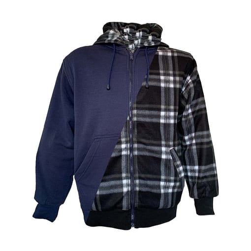 Campera De Abrigo Reversible Hombre Corderito Capucha Jersey