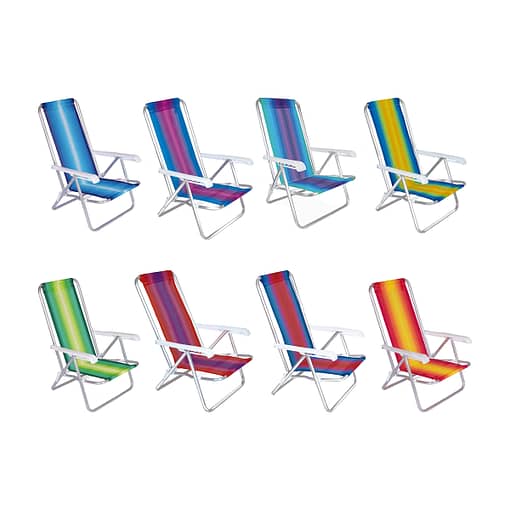 Reposera Silla Mor Playa Aluminio 4 Posiciones Pack 2 - Imagen 3