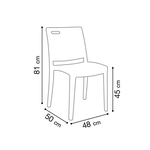 Silla De Plástico Restaurante 182kg Clip Grosfillex - Imagen 8