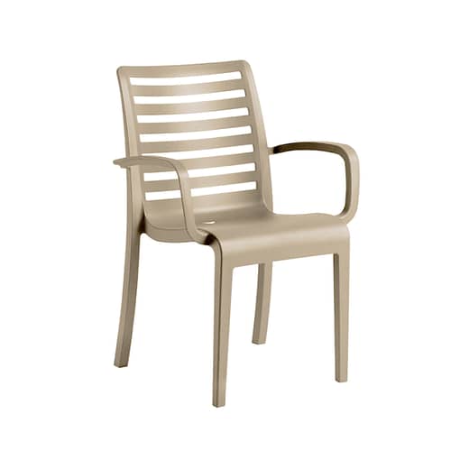 Silla Plástico Reforzada Con Posabrazo Slate Grosfillex - Imagen 2